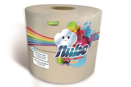Imagen producto Papel Higienico Nube  Jumbo Natural de  400 mt Hoja Sencilla  x 2 rollos 1
