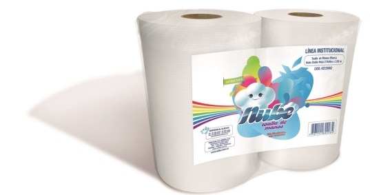 Imagen producto Toalla de Mano Nube en rollo Blanca x 100 mt Doble Hoja x 2 rollos 1