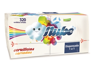 Producto Servilletas Nube Cortada Dispensada x 300 Unibol